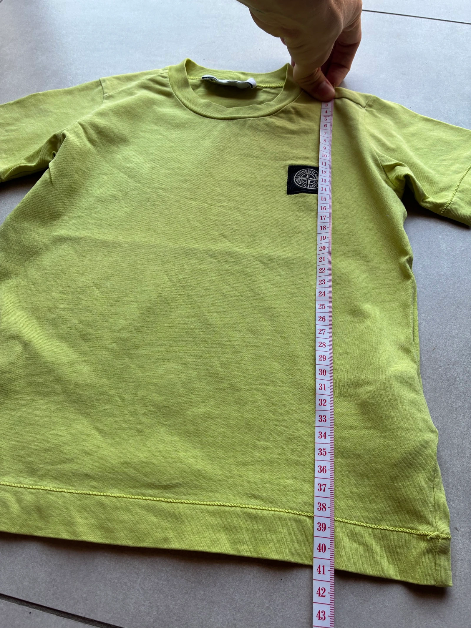 T-shirt Stone Island Junior Verde Autêntico Logo Bordado Tamanho 3 Anos (98 cm) – Muito Bom Estado – photo 6